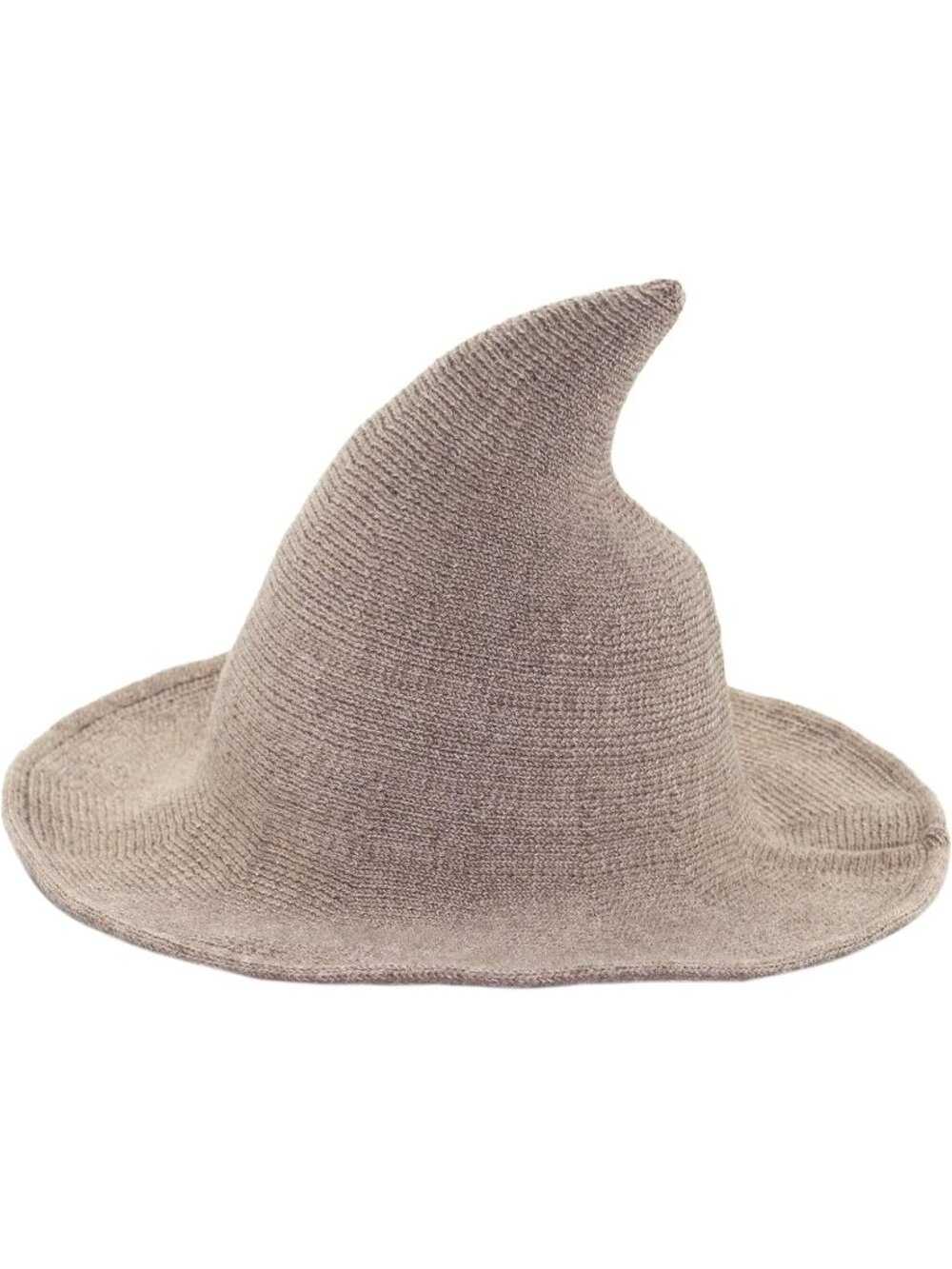 Women's Khaki Halloween Witch Hat Knitted Cap Party Costume Cosplay Costume